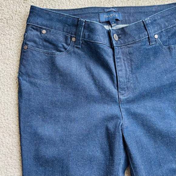 NWOT Talbots Signature Classic Straight Leg Dark Wash Denim Jeans | Sz 6 - Picture 3 of 8